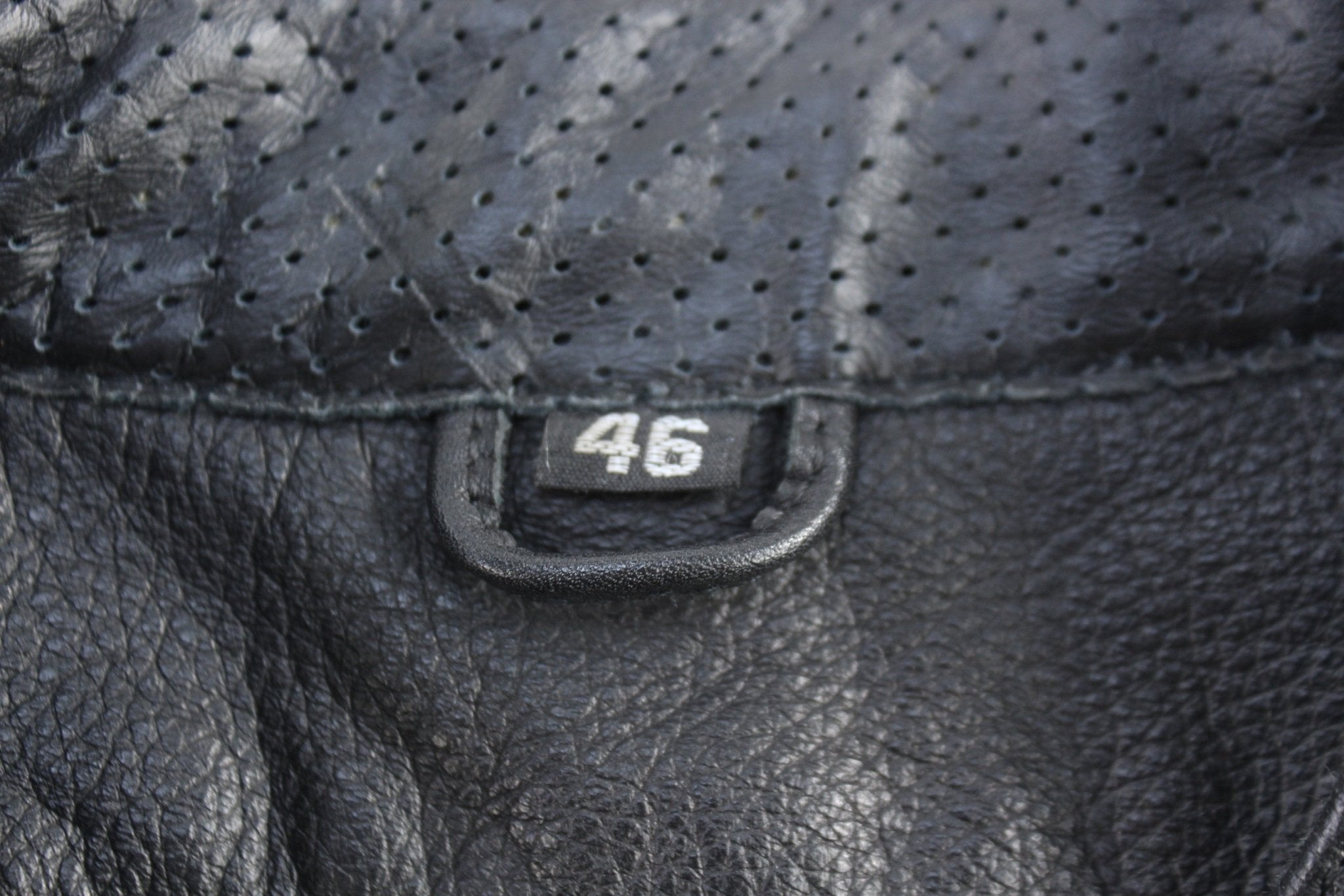 Vintage Black Leather Full Zip Biker Jacket - Jacket - Thrifted Threads