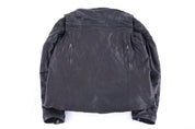 Vintage Black Leather Full Zip Jacket - Jacket - Thrifted Threads