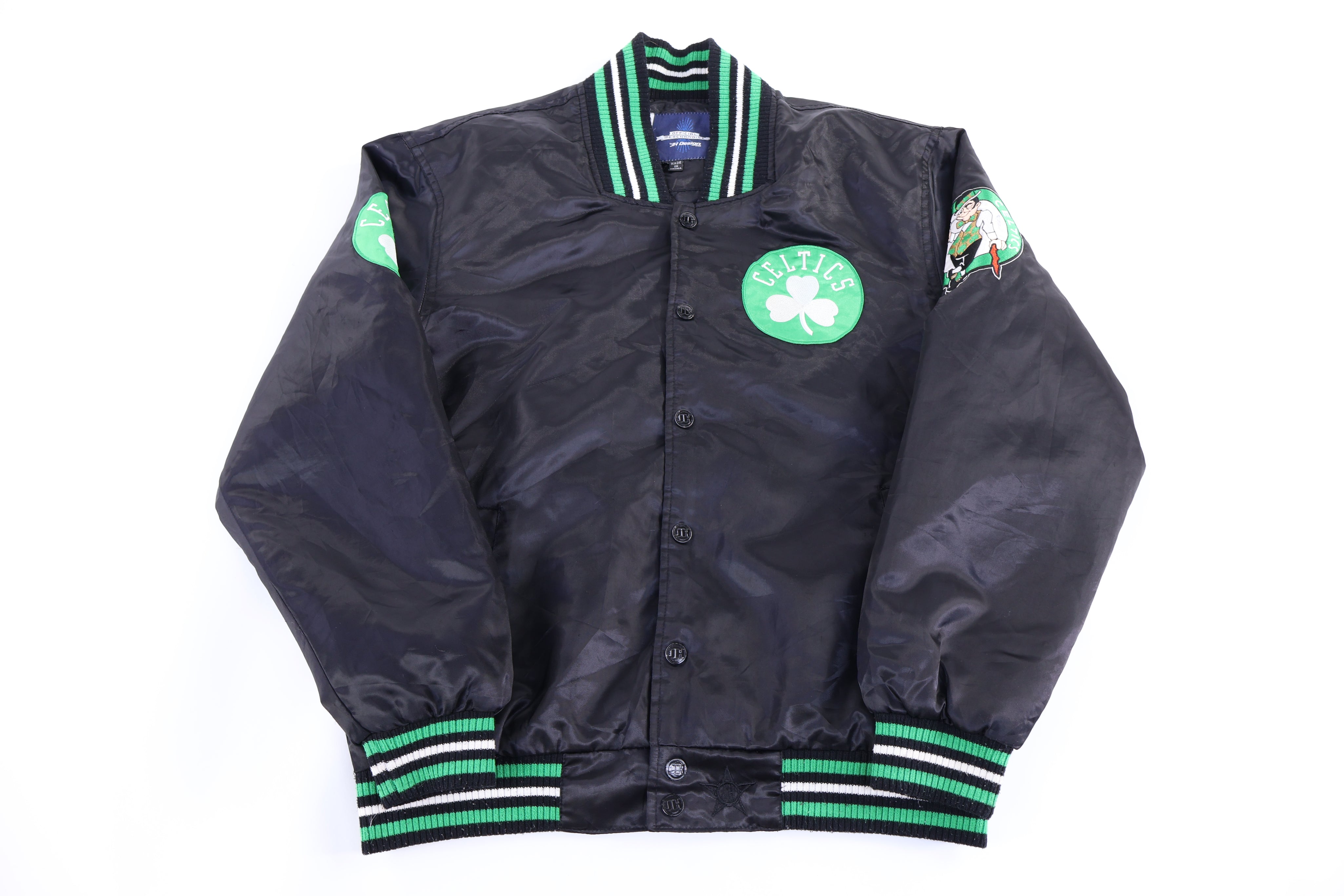 Vintage Boston Celtics Basketball Bomber Jacket - Jacket - Thrifted Threads