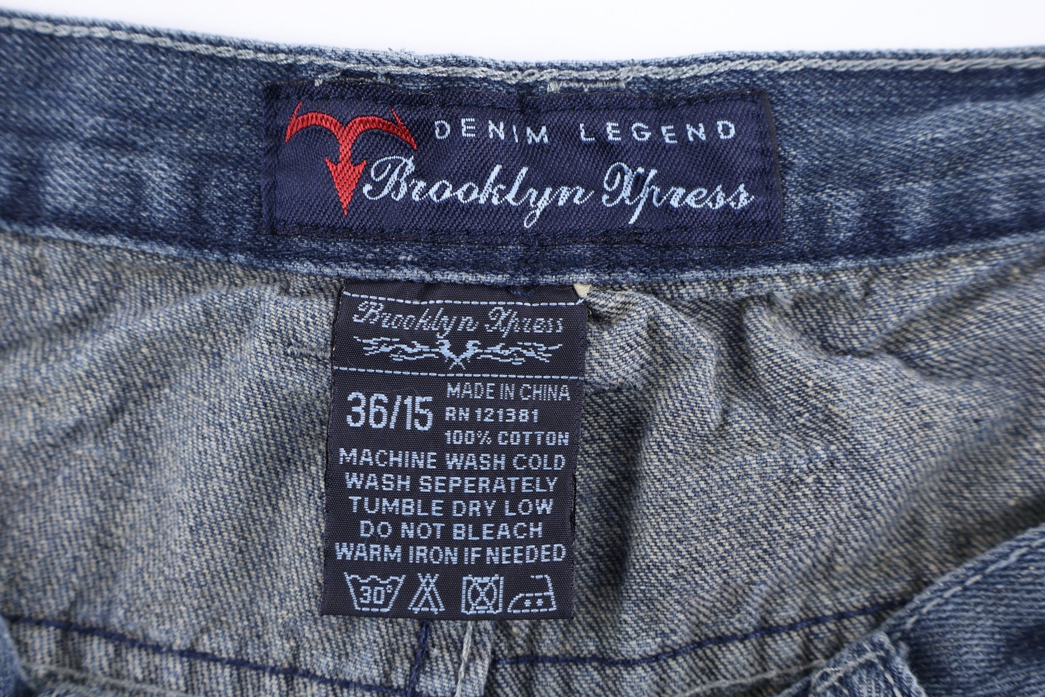 Vintage Brooklyn Express Dark Wash Denim Shorts - Pants/Shorts - Thrifted Threads