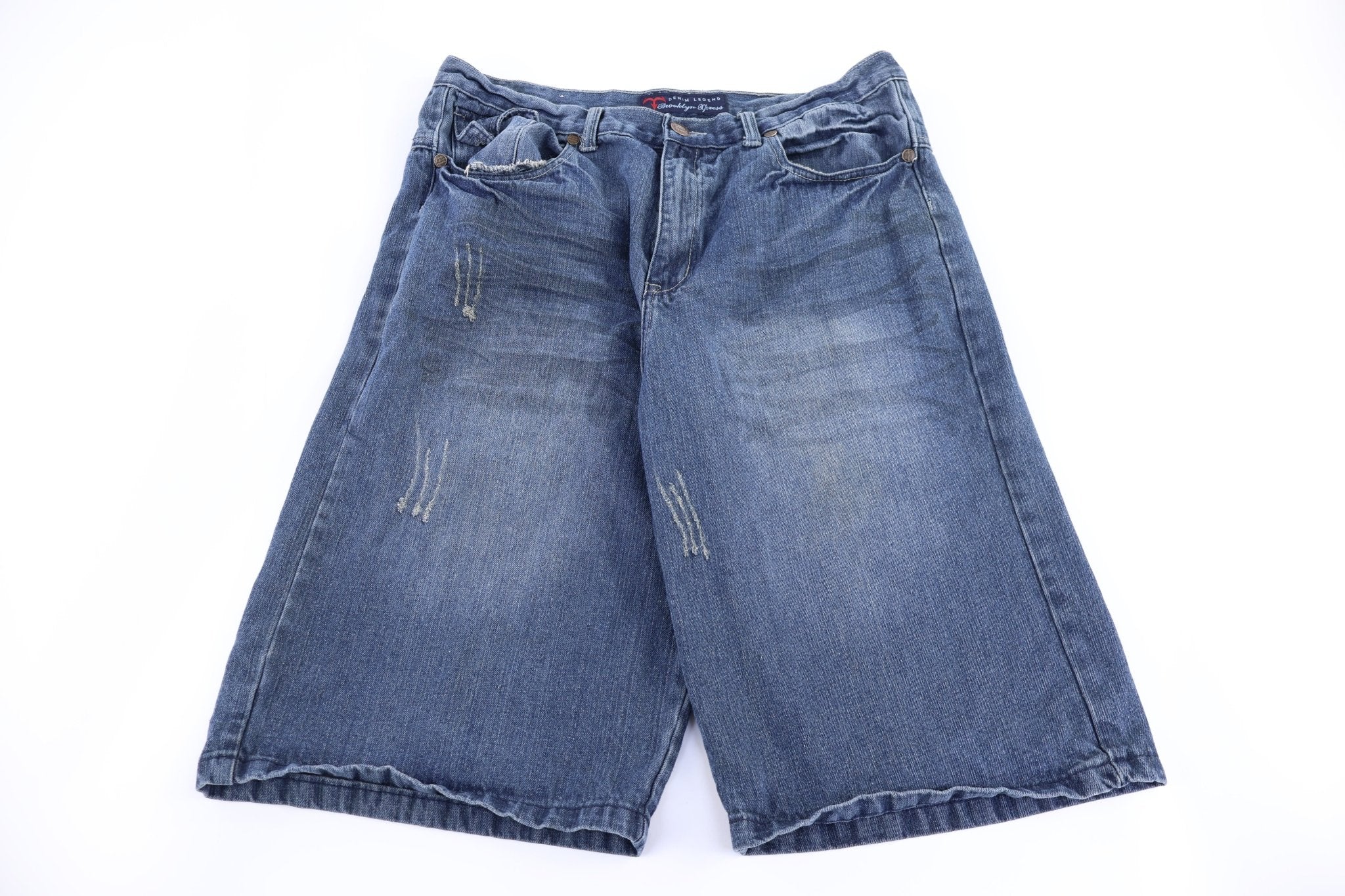 Vintage Brooklyn Express Dark Wash Denim Shorts - Pants/Shorts - Thrifted Threads