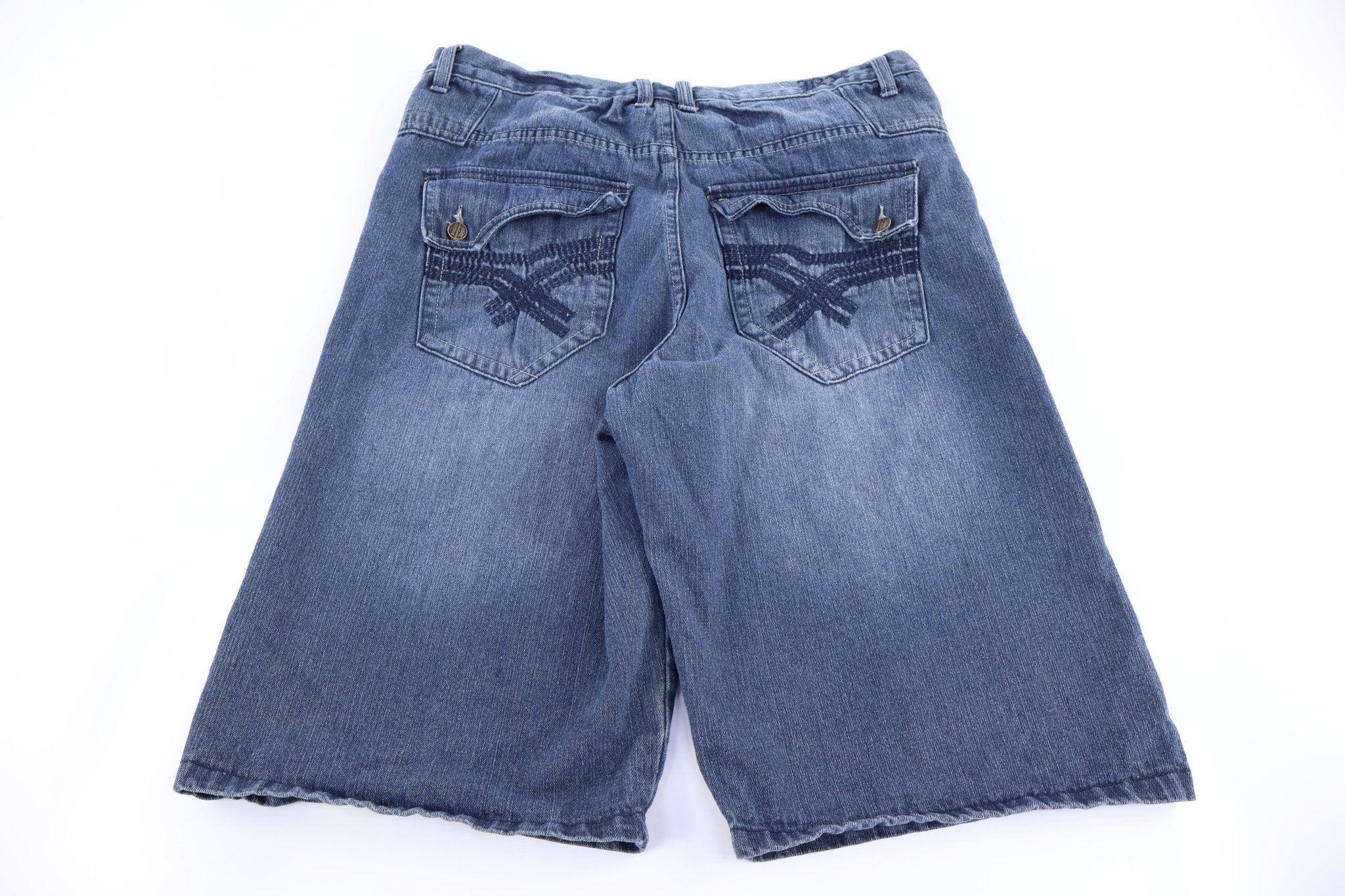 Vintage Brooklyn Express Dark Wash Denim Shorts - Pants/Shorts - Thrifted Threads