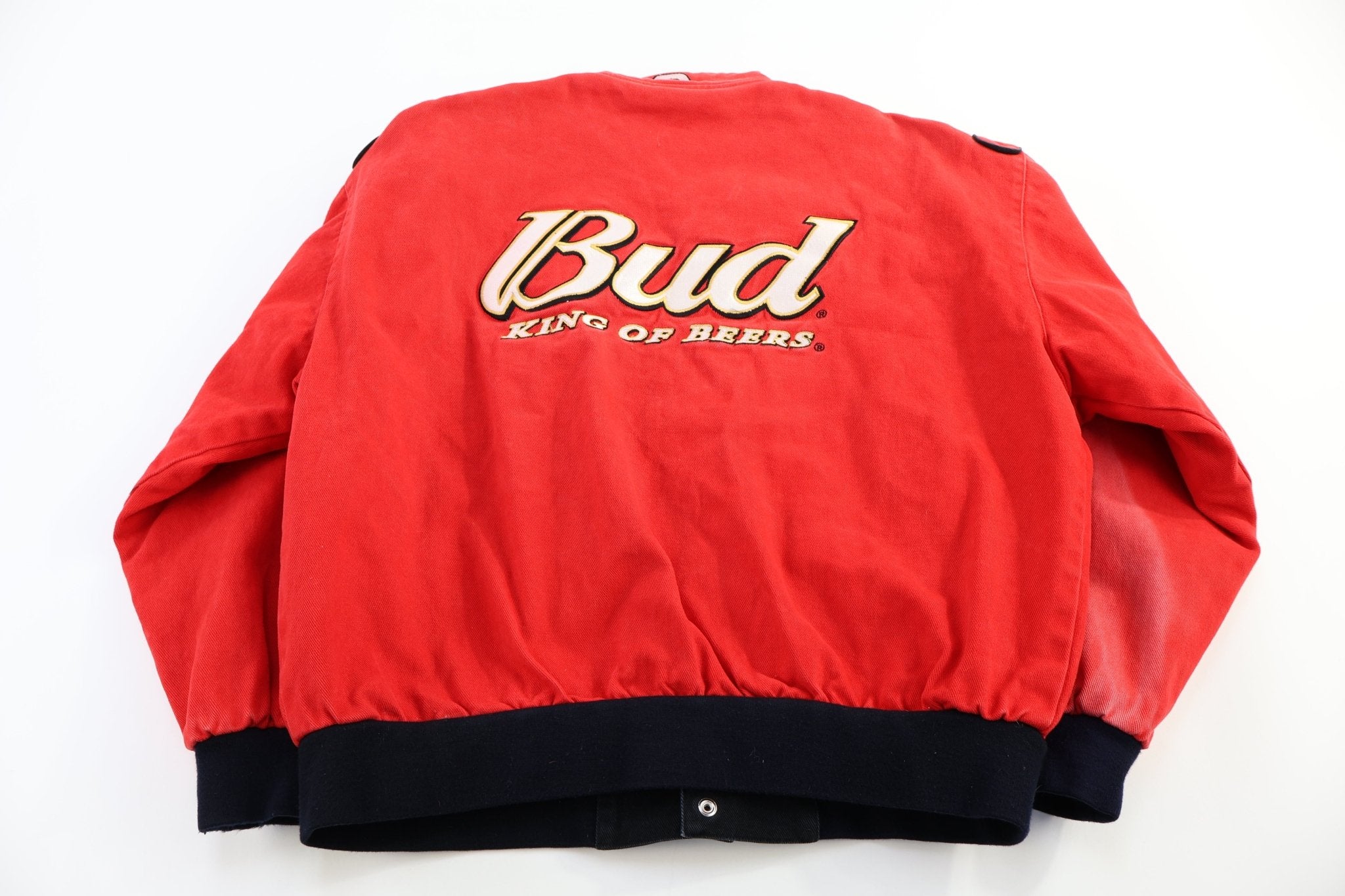 Vintage Budweiser Full Zip Racing Jacket - Jacket - Thrifted Threads