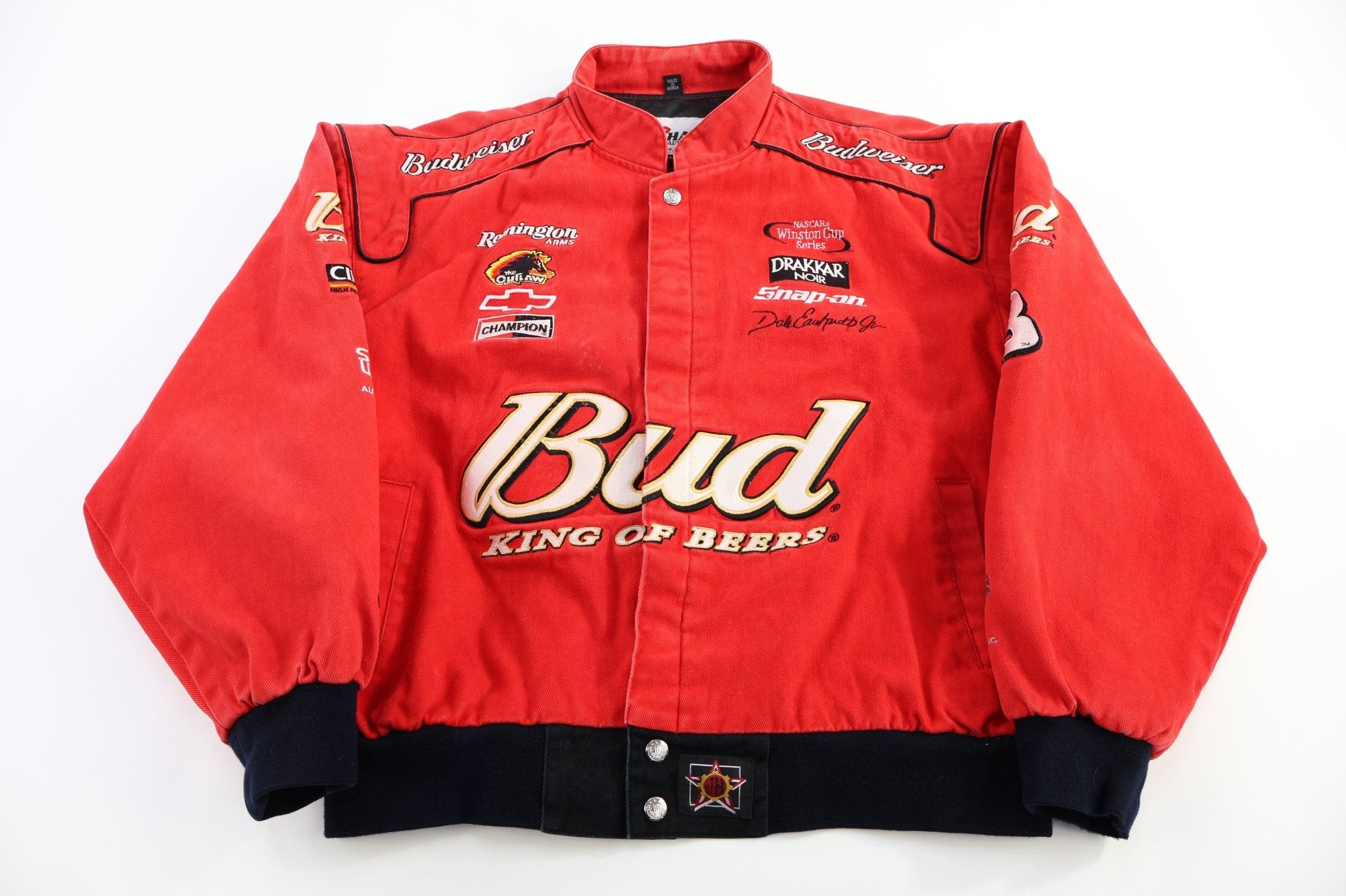 Vintage Budweiser Full Zip Racing Jacket - Jacket - Thrifted Threads