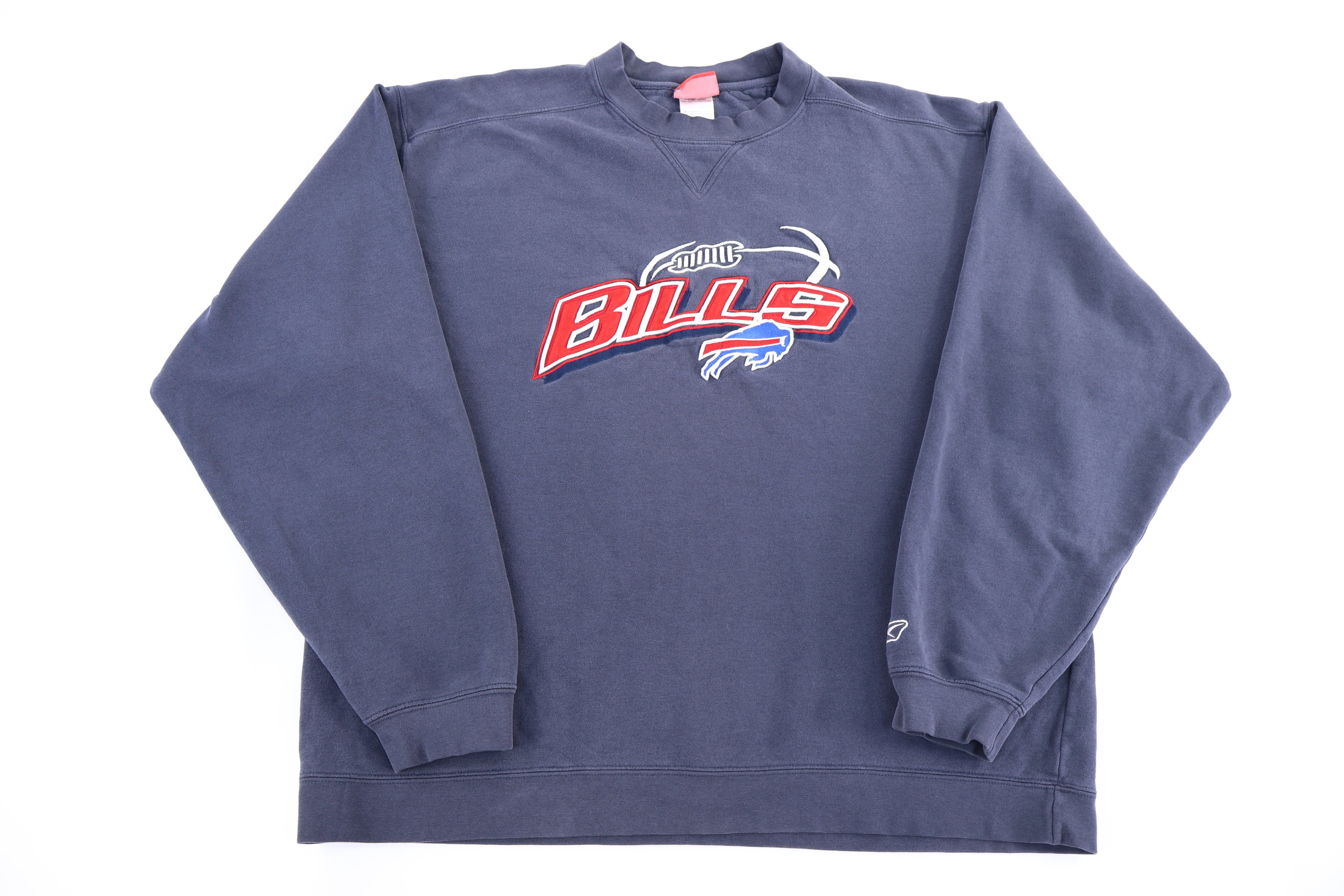 Vintage Buffalo Bills Football Embroidered Sweatshirt - Sweatshirt - Thrifted Threads