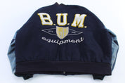 Vintage B.U.M. Equipment Embroidered Denim Varsity Jacket - ThriftedThreads.com