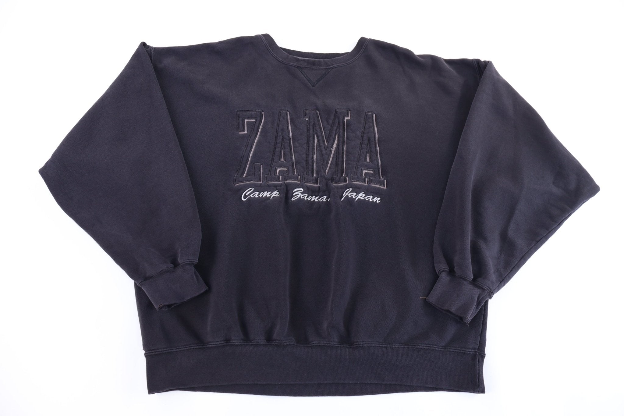 Vintage Camp Zama Japan Embroidered Sweatshirt - Sweatshirt - Thrifted Threads
