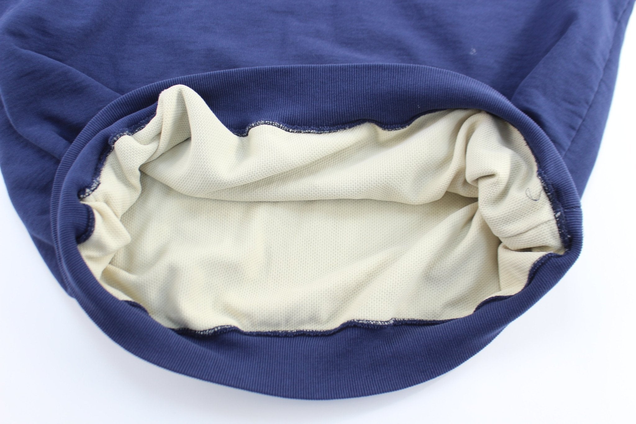 Vintage Carhartt Embroidered Logo Blue Waffle Lined Sweatshirt - ThriftedThreads.com