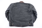 Vintage Carhartt Logo Patch Green Blanket Lined Detroit Jacket - Jacket - Thrifted Threads