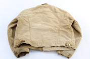 Vintage Carhartt Logo Patch Tan Blanket Lined Trucker Jacket - ThriftedThreads.com