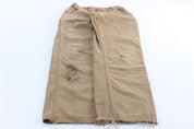 Vintage Carhartt Logo Patch Tan Washed Duck Work Pants - ThriftedThreads.com