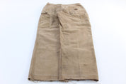 Vintage Carhartt Logo Patch Tan Washed Duck Work Pants - ThriftedThreads.com