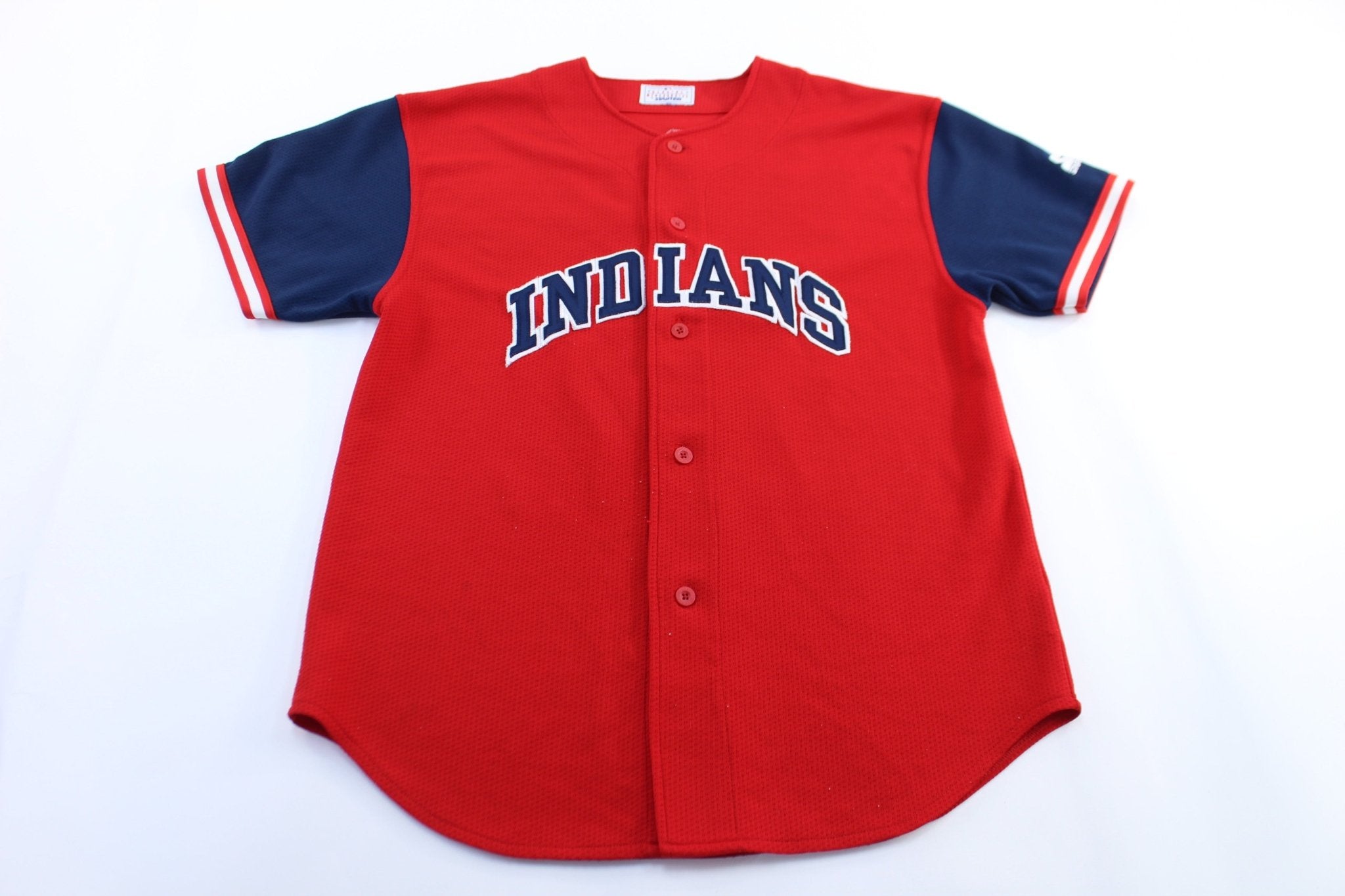 Vintage Cleveland Indians Embroidered #56 Delrosario Starter Baseball Jersey - ThriftedThreads.com