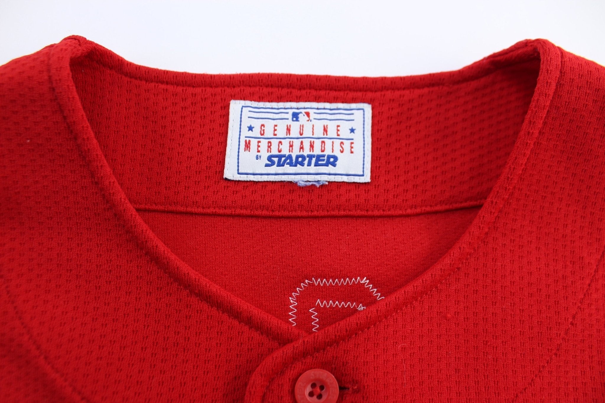 Vintage Cleveland Indians Embroidered #56 Delrosario Starter Baseball Jersey - ThriftedThreads.com
