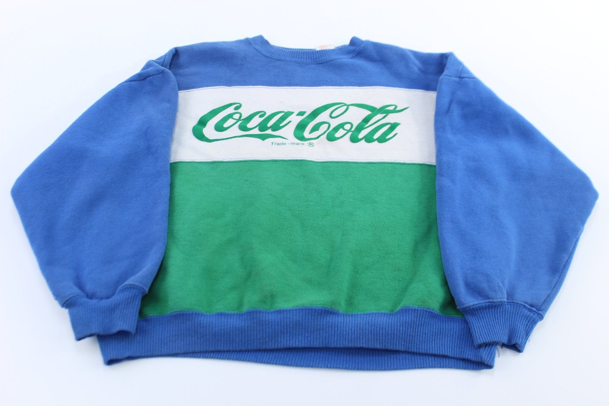 Vintage Coca - Cola Colorblock Sweatshirt - ThriftedThreads.com