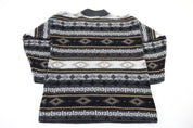 Vintage Croquet Multipatterned Knit Sweater - Sweater - Thrifted Threads
