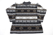 Vintage Croquet Multipatterned Knit Sweater - Sweater - Thrifted Threads
