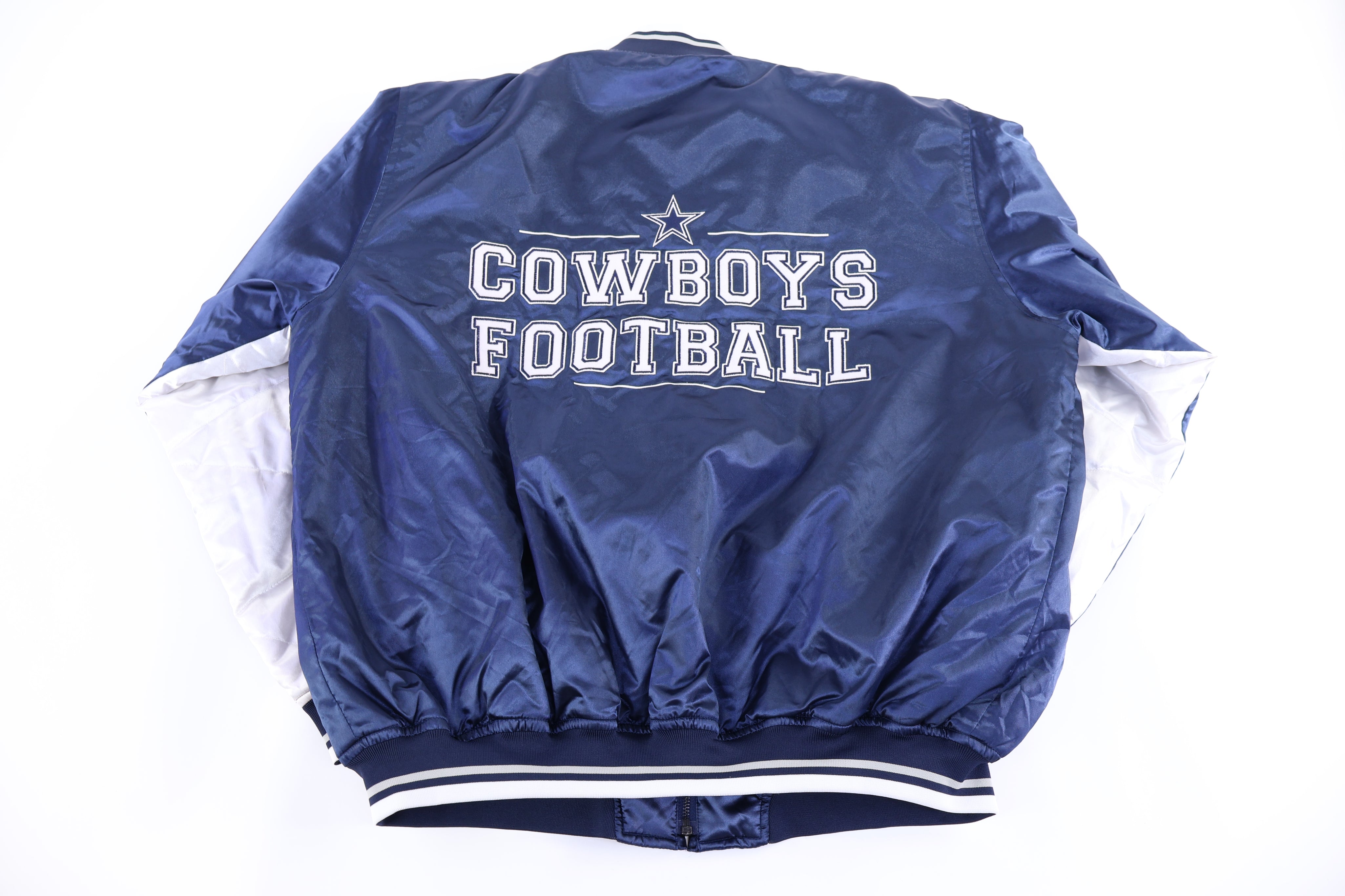 Vintage Dallas Cowboys Football Bomber Jacket - Jacket - Thrifted Threads