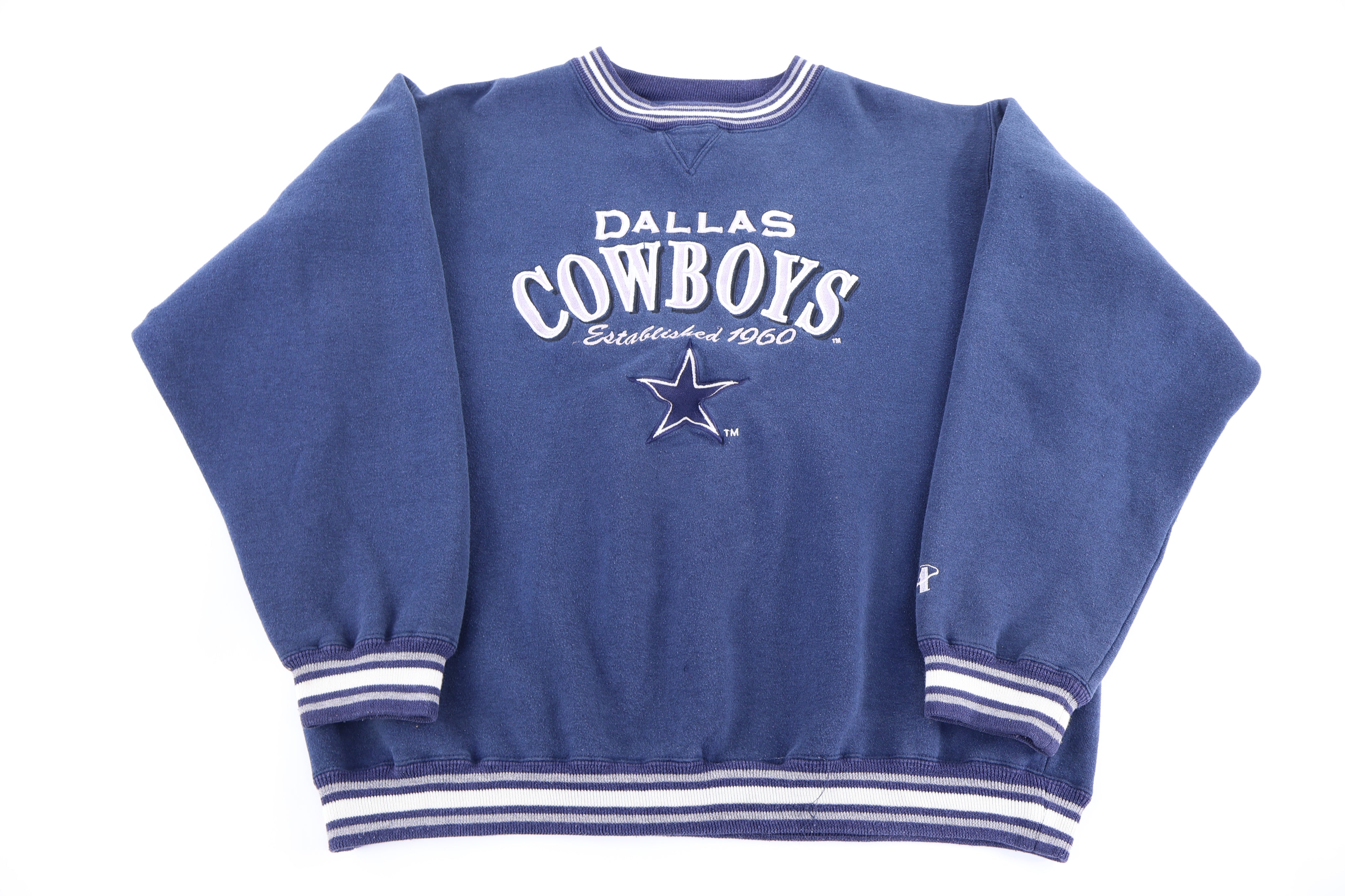 Vintage Dallas Cowboys Football Embroidered Sweatshirt - Sweatshirt - Thrifted Threads