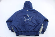 Vintage Dallas Cowboys Football Full Zip Puffer Jacket - Jacket - Thrifted Threads