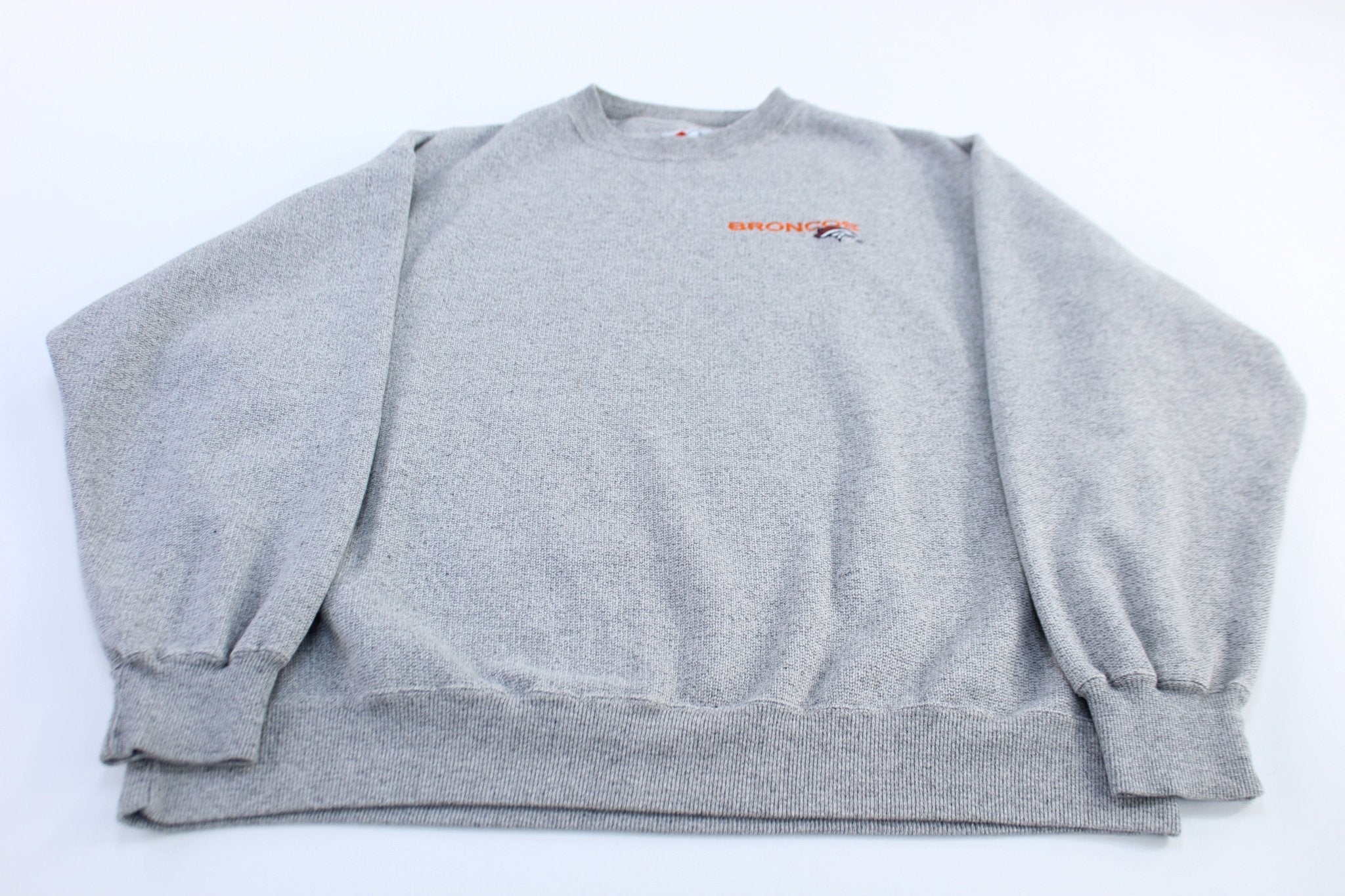 Vintage Denver Broncos Football Embroidered Sweatshirt - ThriftedThreads.com