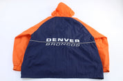 Vintage Denver Broncos Football Full Zip Windbreaker - Jacket - Thrifted Threads