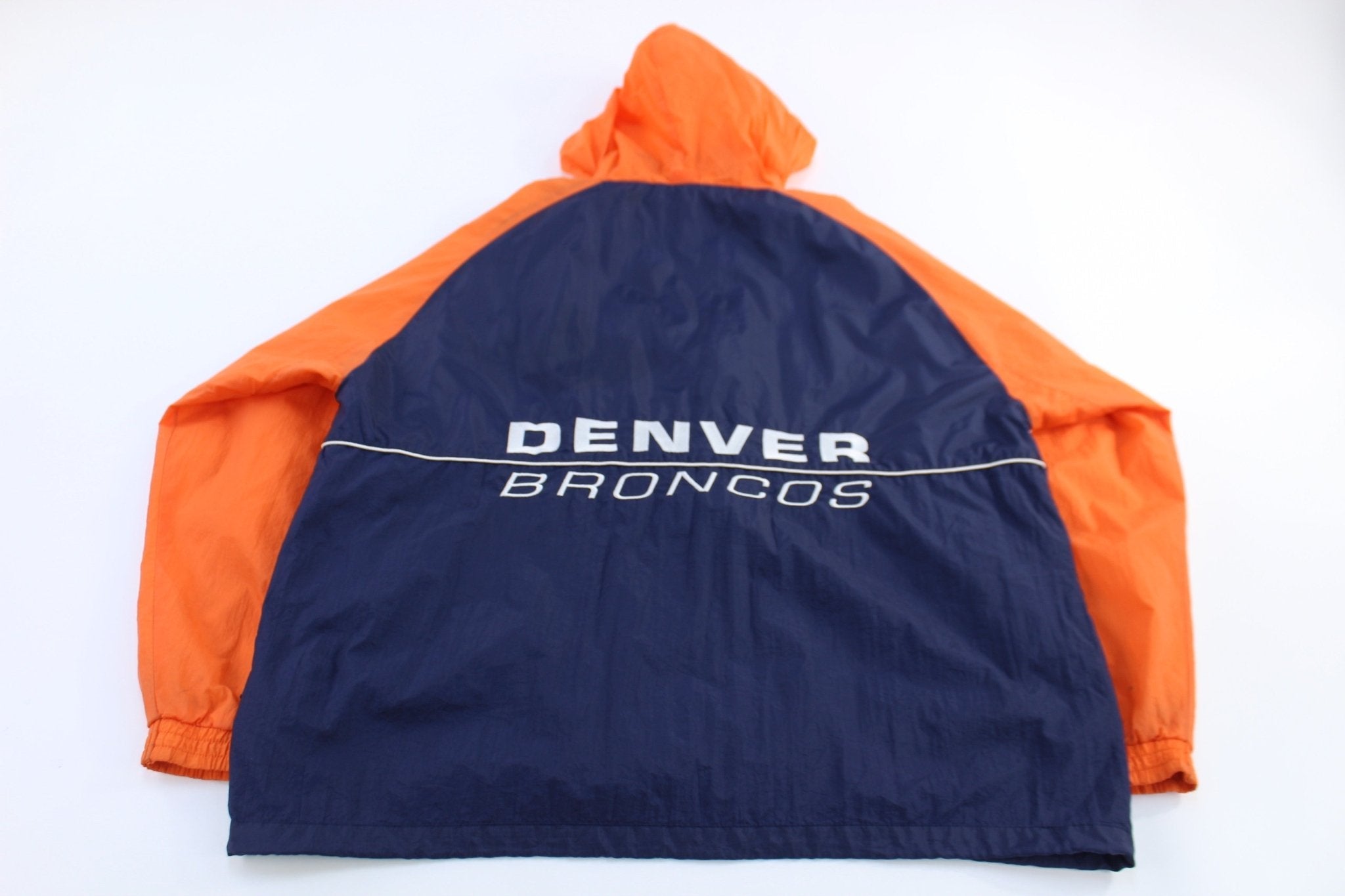Vintage Denver Broncos Football Full Zip Windbreaker - Jacket - Thrifted Threads