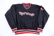 Vintage Detroit Red Wings Hockey Pullover Windbreaker - Jacket - Thrifted Threads