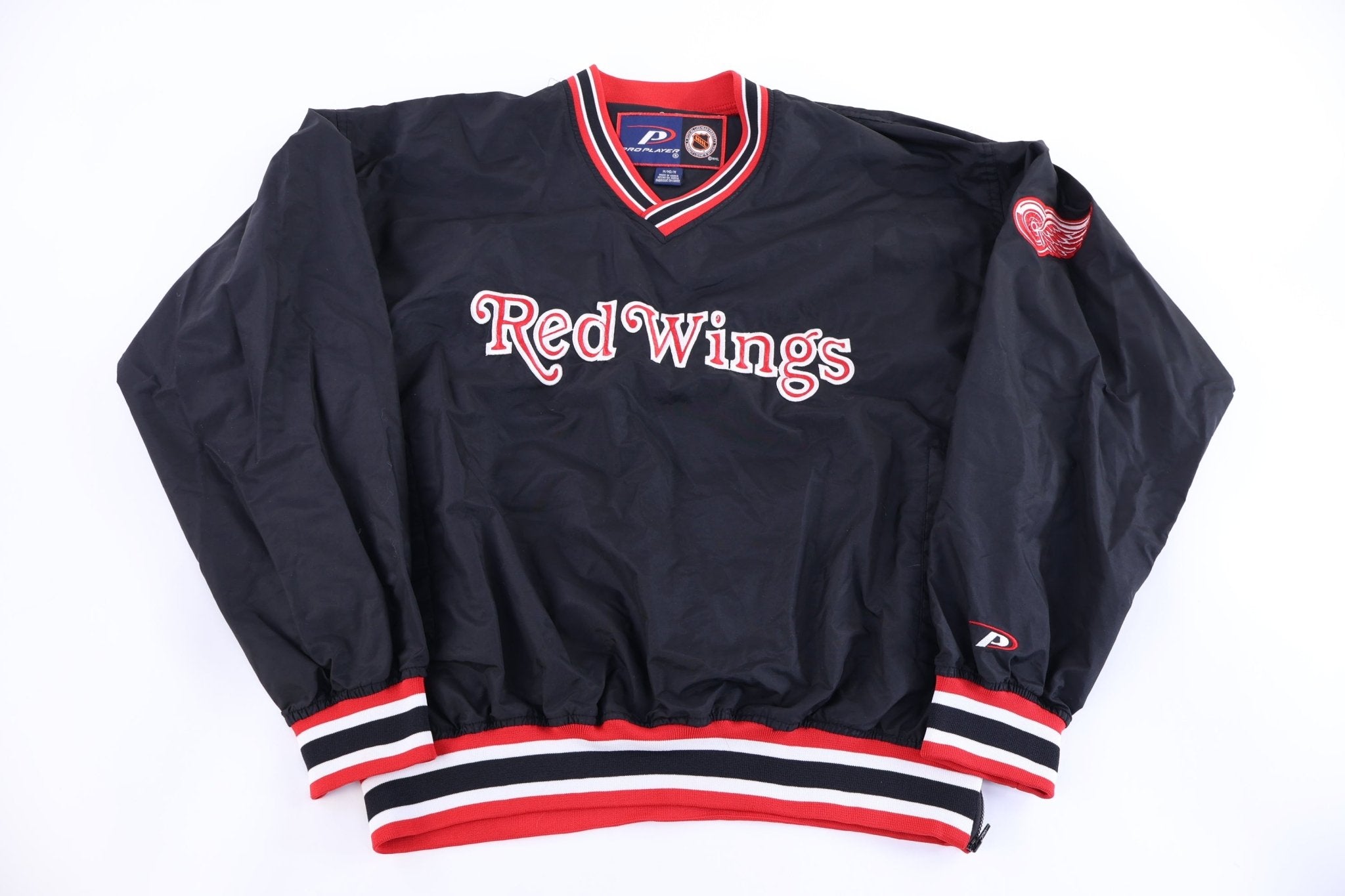 Vintage Detroit Red Wings Hockey Pullover Windbreaker - Jacket - Thrifted Threads