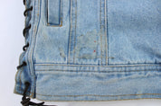 Vintage Diamond Plate Denim Vest - Vest - Thrifted Threads