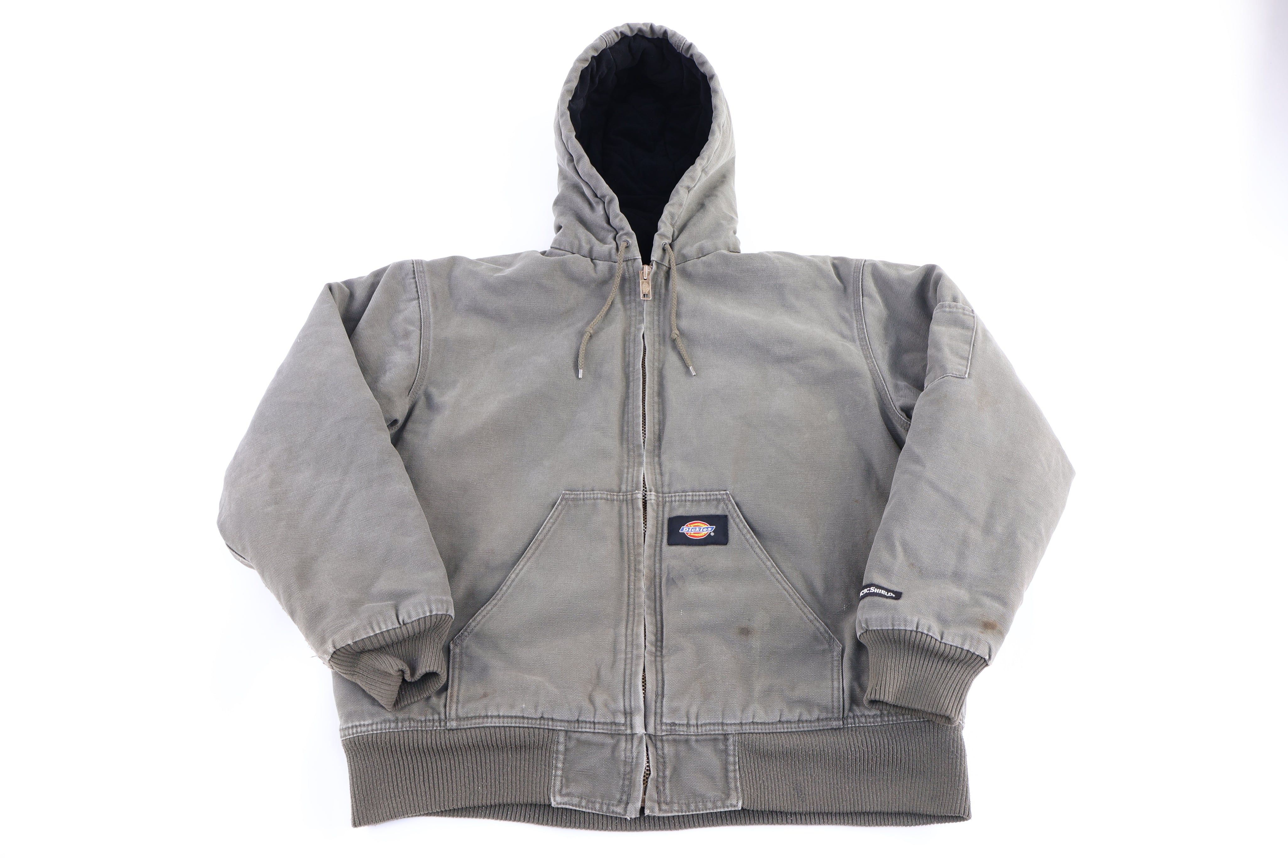 Vintage Dickies Logo Patch Green Full Zip Jacket - Jacket - Thrifted Threads