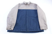 Vintage Dickie's Logo Patch Grey & Blue Insulated Jacket - ThriftedThreads.com