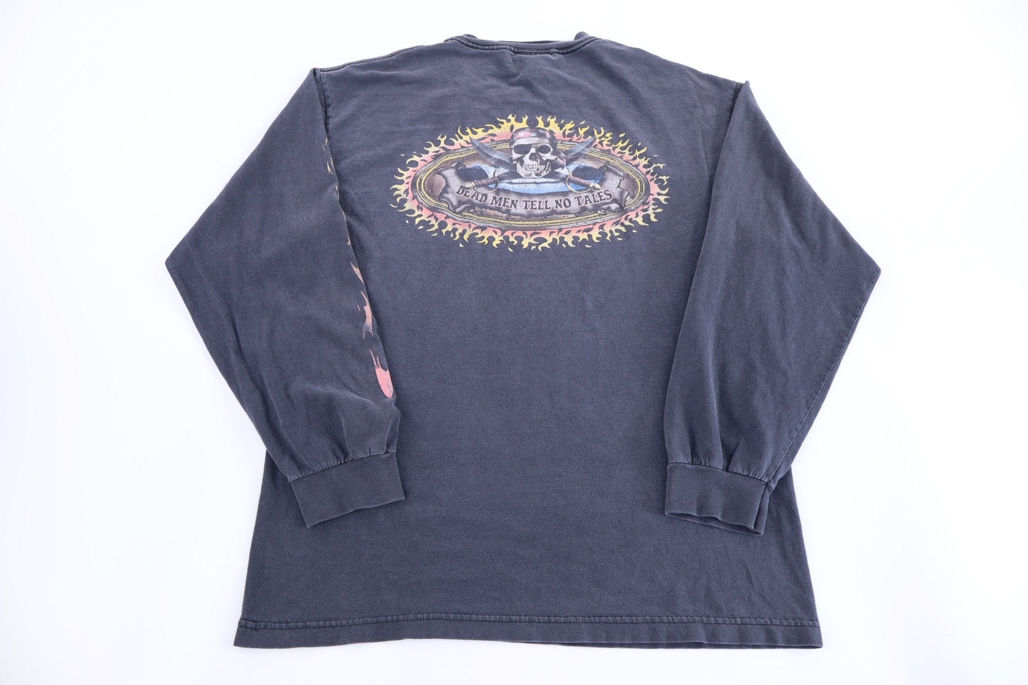 Vintage Disney Pirates of the Caribbean Flames LS T-shirt - Shirts & Tops - Thrifted Threads