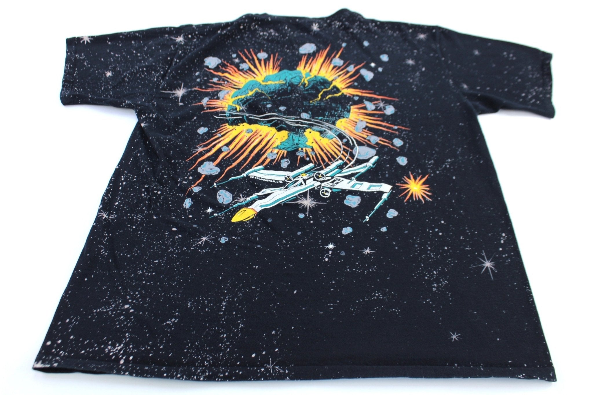 Vintage Disney Star Wars All Over Print T-Shirt - ThriftedThreads.com