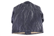 Vintage Dockers Full Zip Black Leather Jacket - jacket - Thrifted Threads