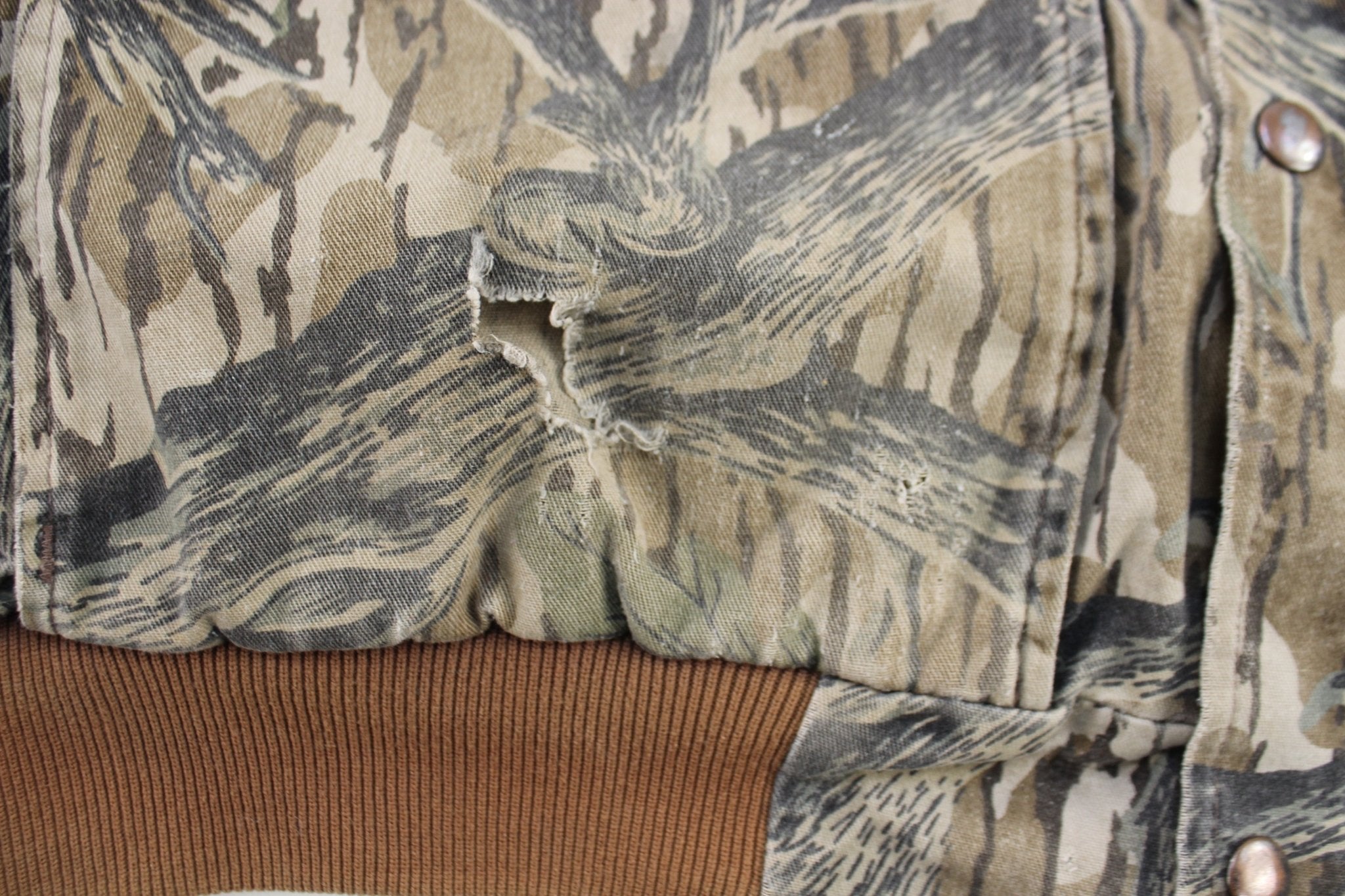 Vintage Duxbak Mossy Oak Treestand Camo Hooded Jacket - ThriftedThreads.com