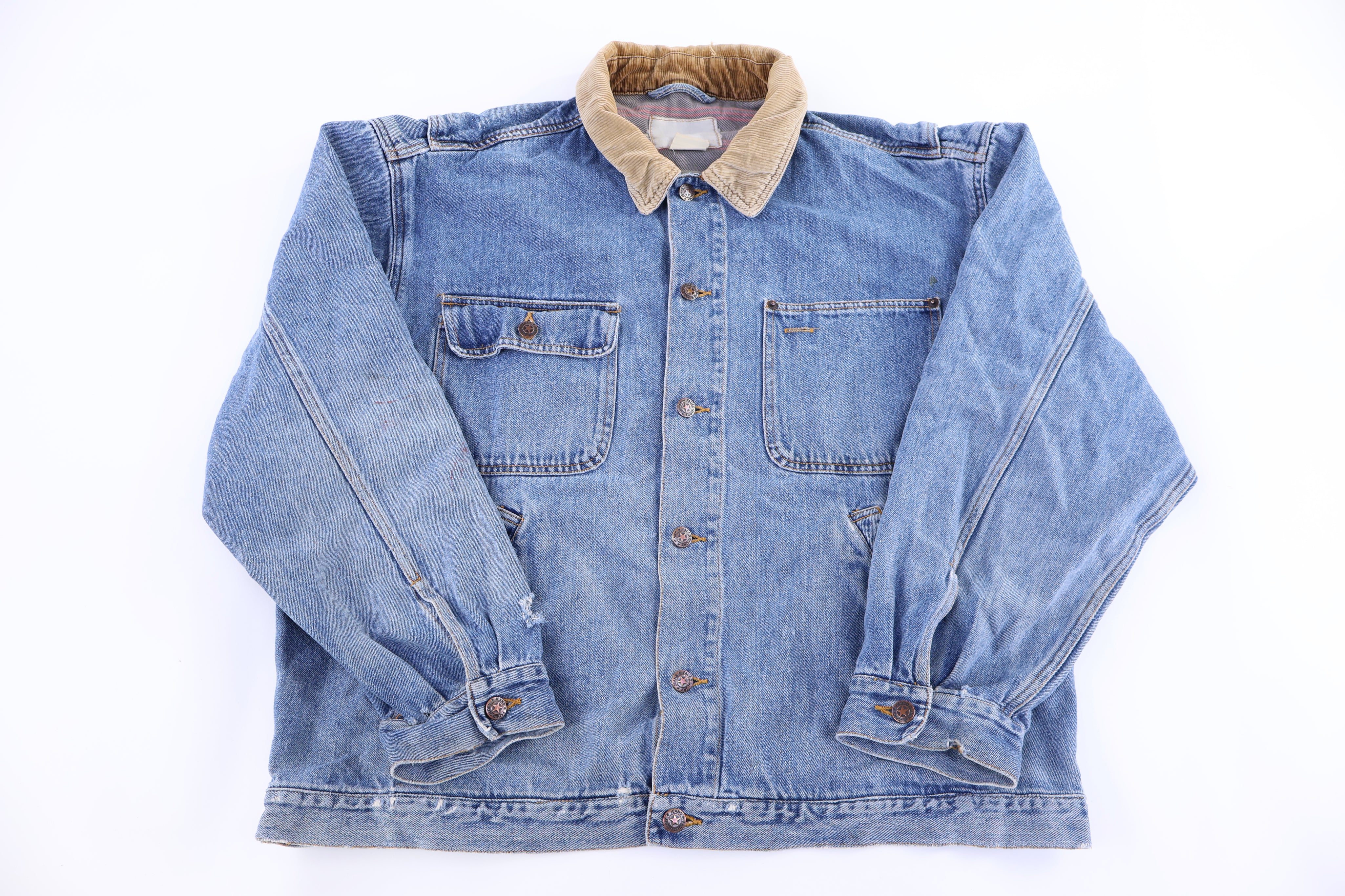 Vintage Faded Glory Denim Chore Jacket - Jacket - Thrifted Threads