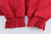 Vintage Fila Embroidered Spellout Logo Red Sweatshirt - ThriftedThreads.com