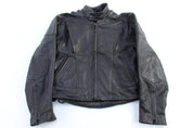 Vintage Full Zip Black Leather Jacket - Jacket - Thrifted Threads