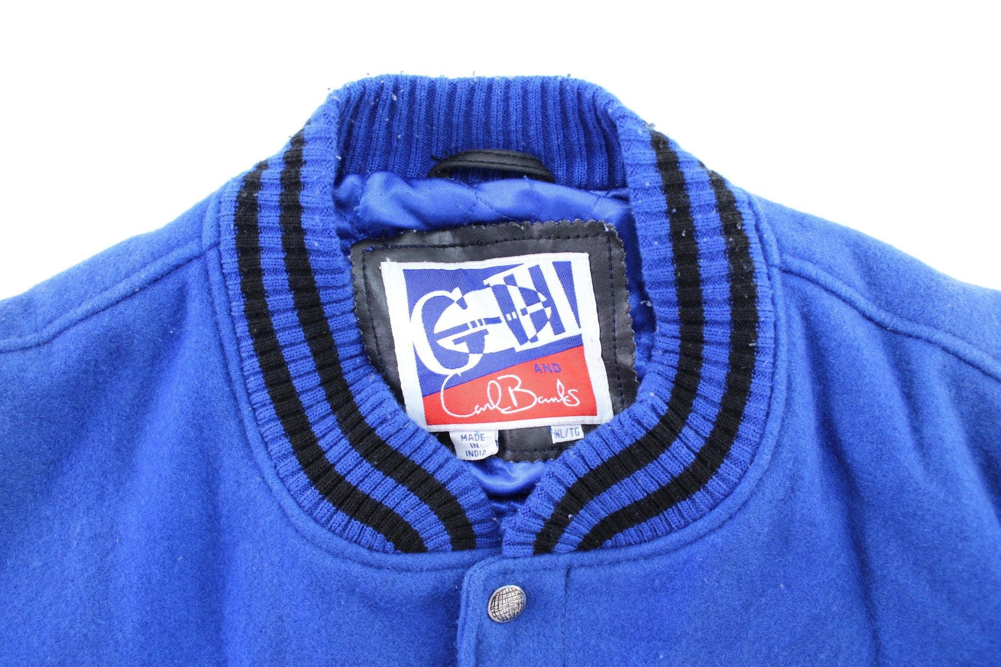 Vintage G - II & Carl Banks Embroidered New York Giants Varsity Jacket - ThriftedThreads.com
