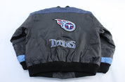 Vintage G - III Carl Banks Tennessee Titans Embroidered Leather Jacket - ThriftedThreads.com