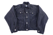 Vintage GAP Black Denim Trucker Jacket - Jacket - Thrifted Threads
