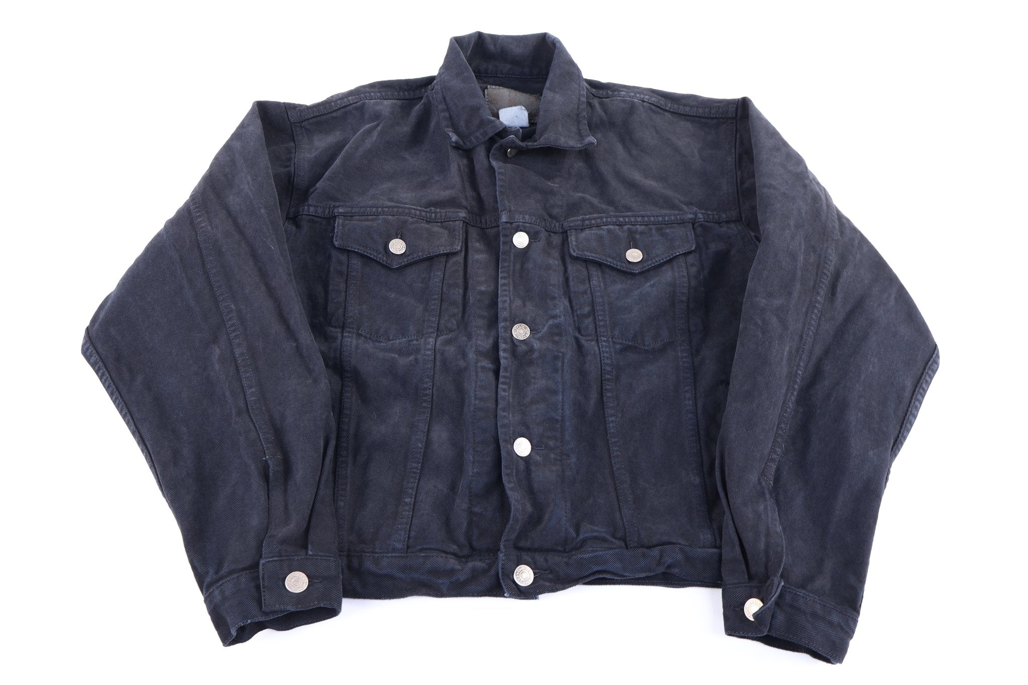 Vintage GAP Black Denim Trucker Jacket - Jacket - Thrifted Threads