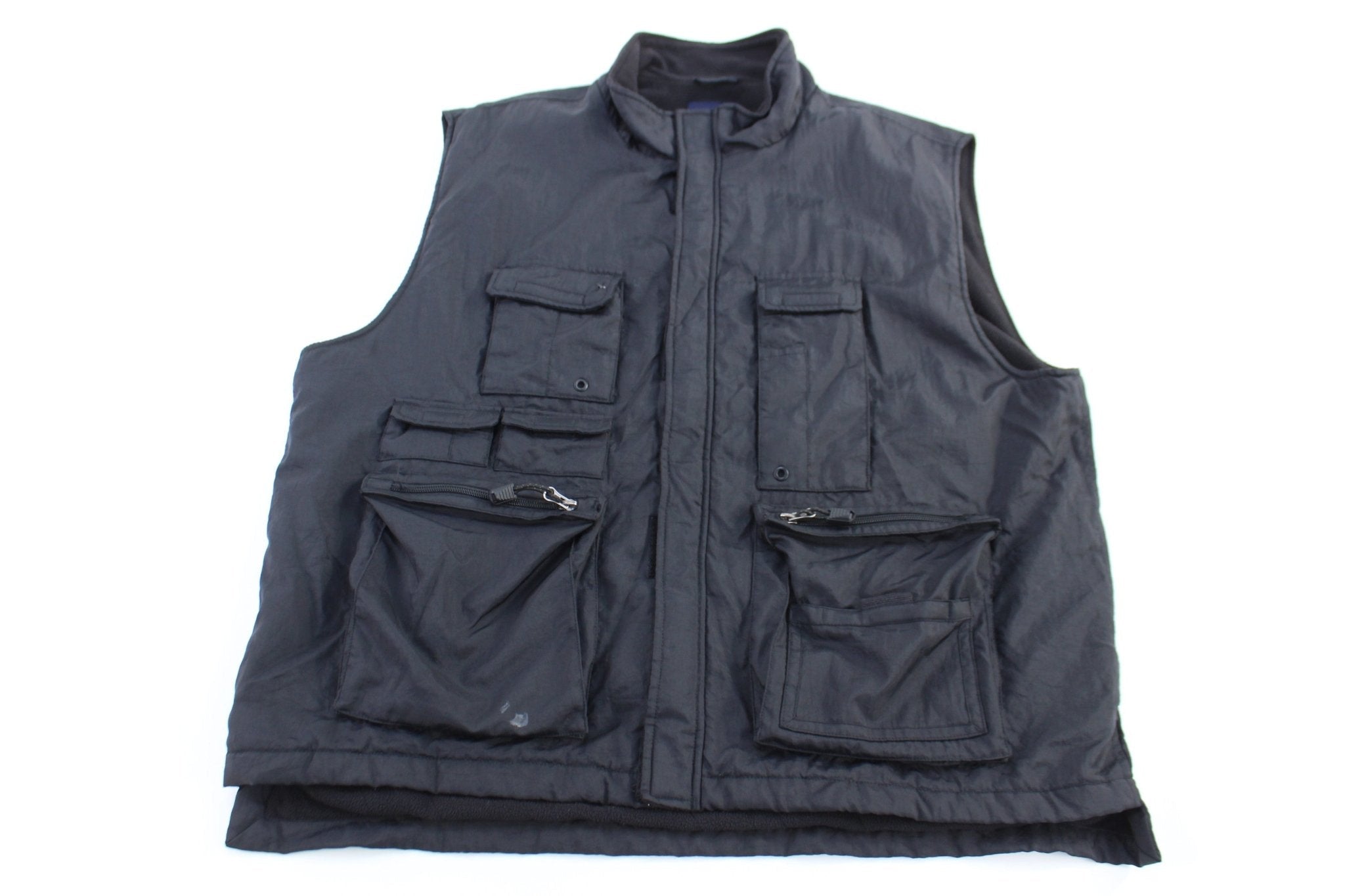 Vintage GAP Black Tactical Full Zip Vest - Vest - Thrifted Threads