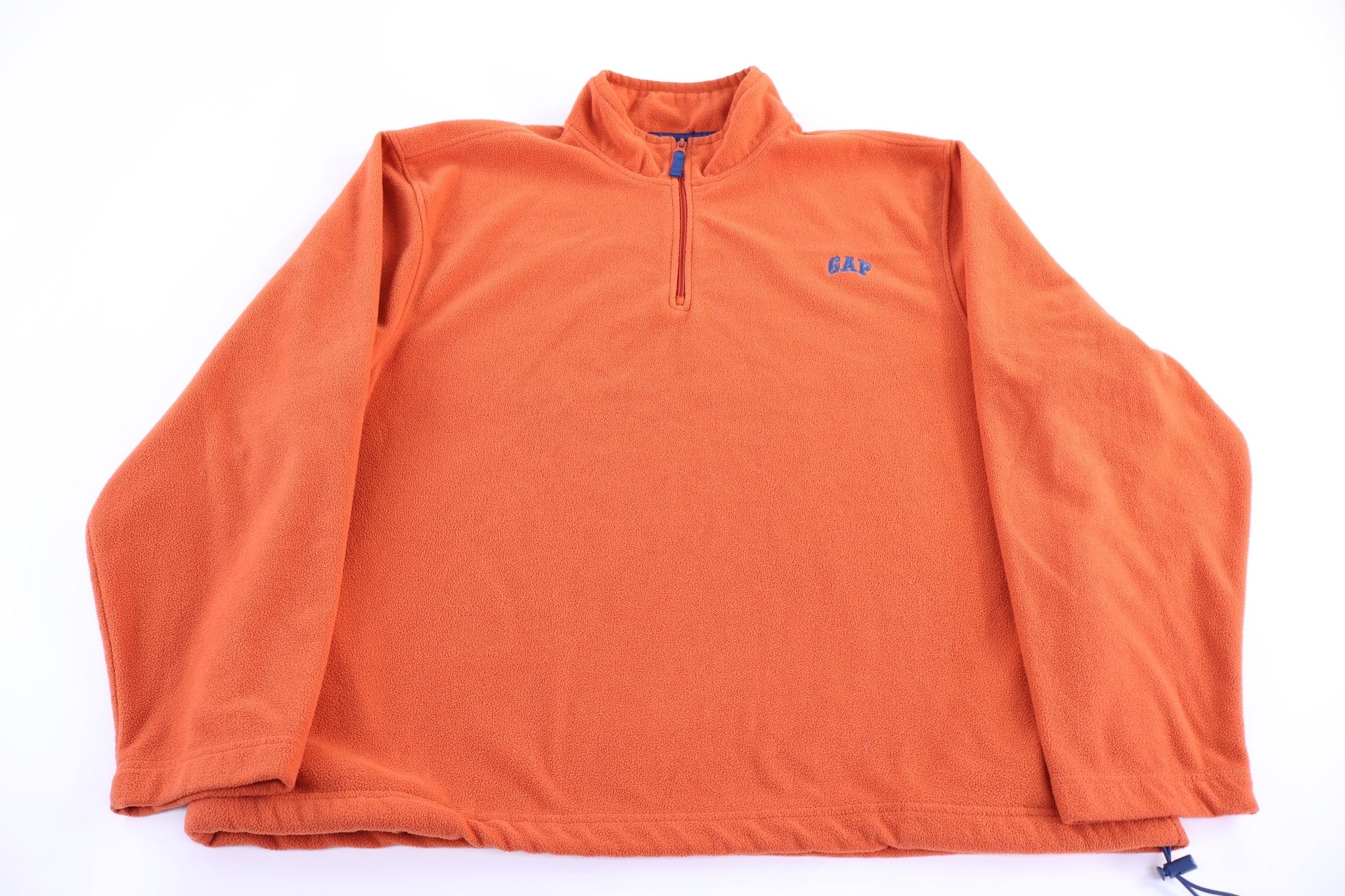Vintage GAP Orange Quarter Zip Fleece Pullover - Sweater - Thrifted Threads