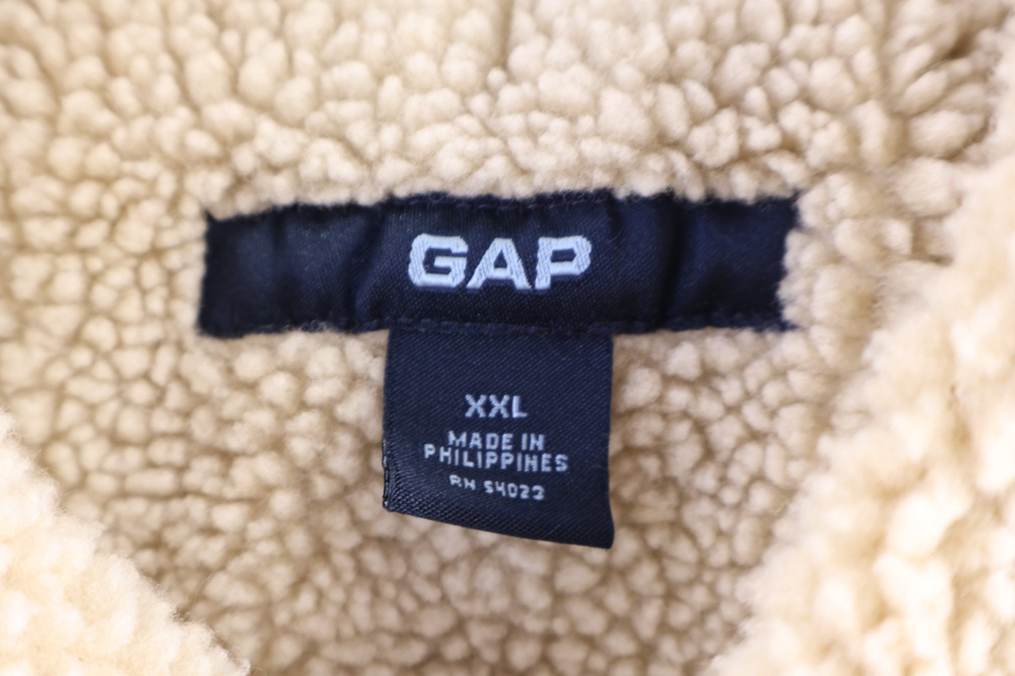Vintage GAP Tan Sherpa Lined Jacket - Jacket - Thrifted Threads
