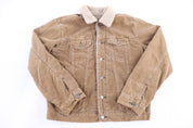 Vintage GAP Tan Sherpa Lined Jacket - Jacket - Thrifted Threads