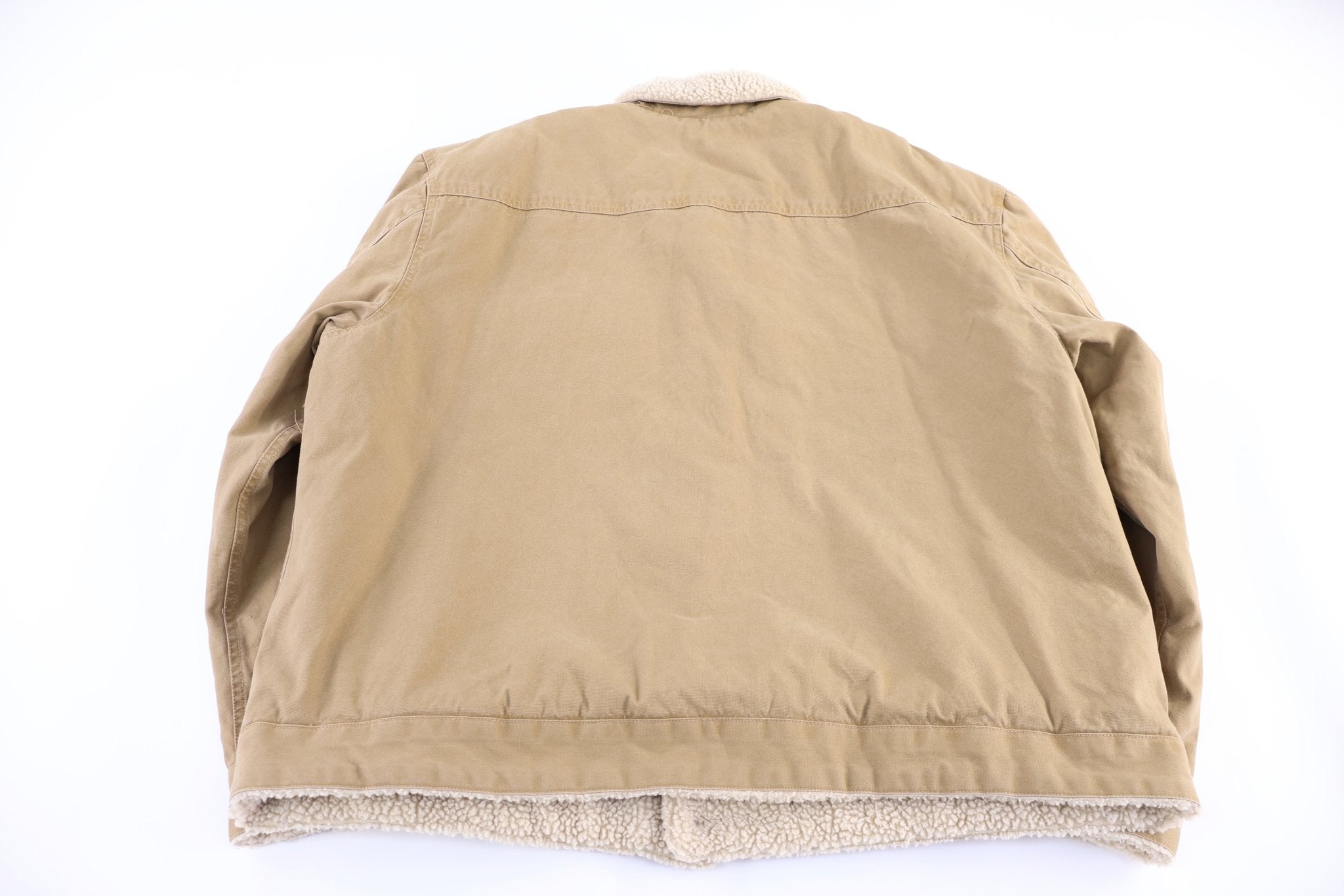 Vintage GAP Tan Sherpa Lined Jacket - Jacket - Thrifted Threads