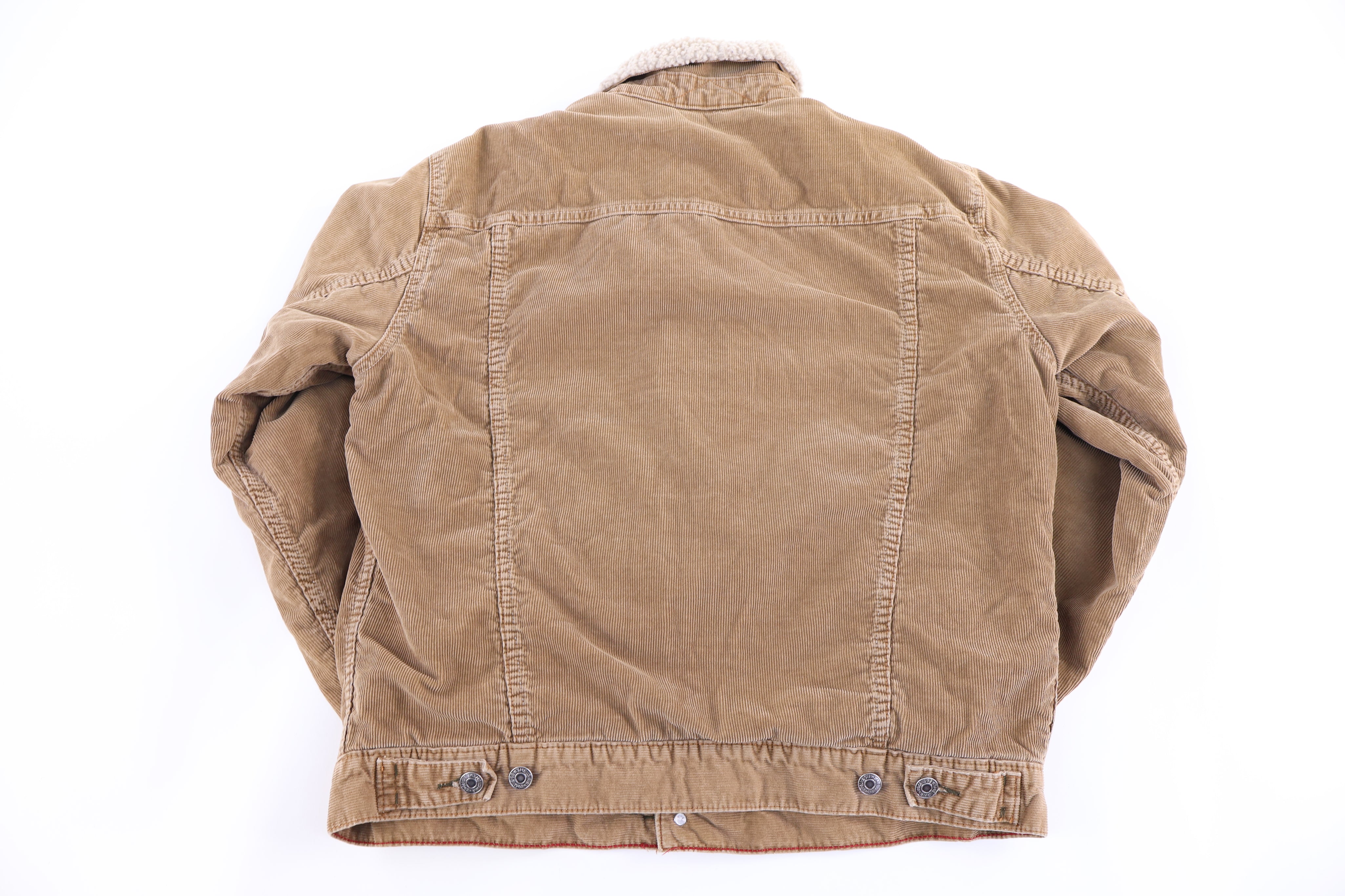 Vintage GAP Tan Sherpa Lined Jacket - Jacket - Thrifted Threads