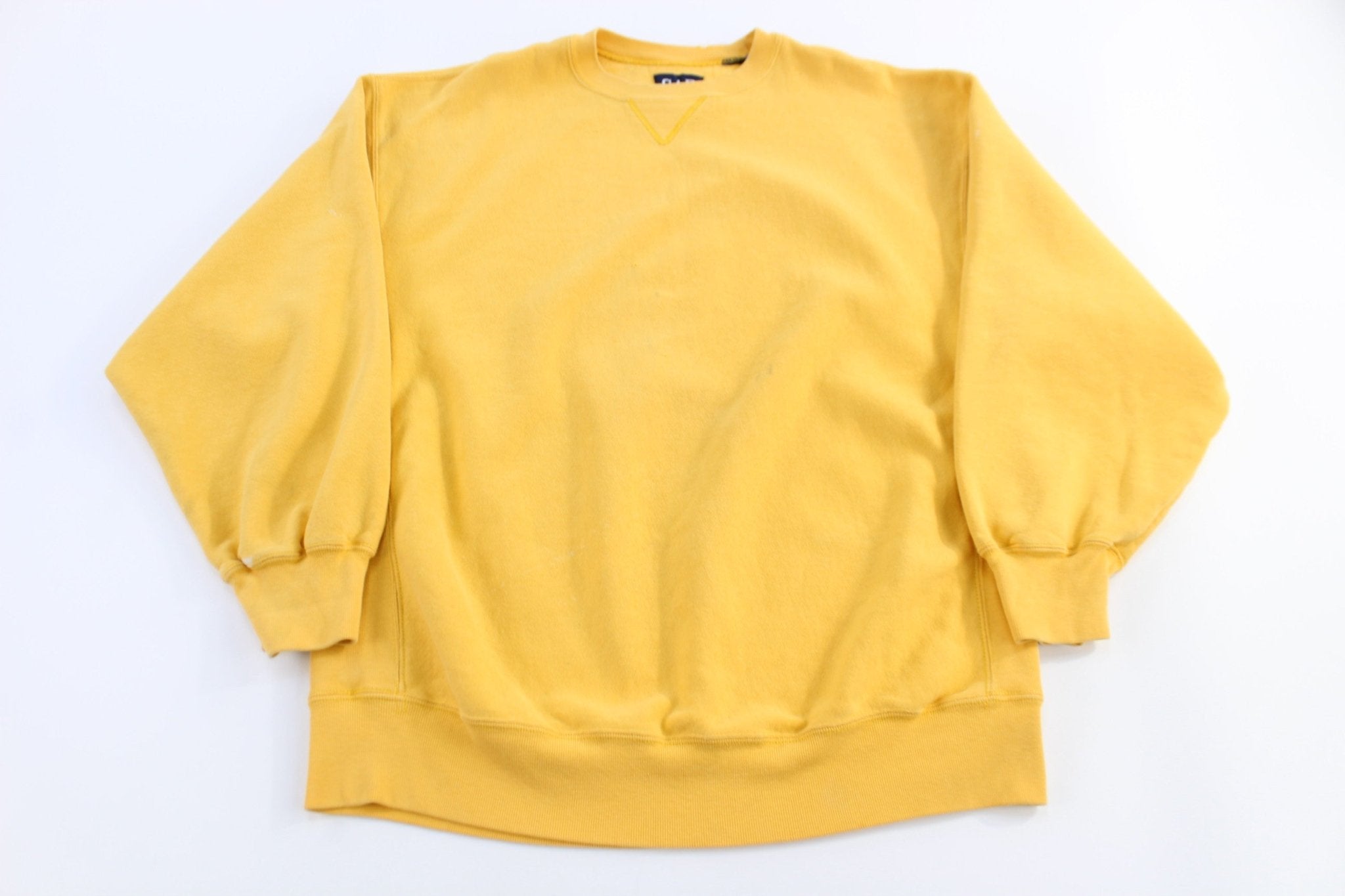 Vintage GAP Yellow Blank Sweatshirt - Sweatshirt - Thrifted Threads